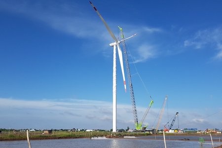 Nhà máy Điện gió Kosy Bạc Liêu: Tăng tốc về đích, đảm bảo phòng chống dịch Covid-19