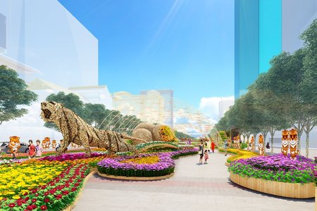 Thiết kế nổi bật của Đường hoa Nguyễn Huệ Tết Nhâm Dần 2022