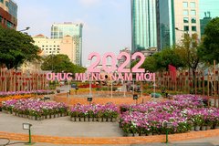 Đường hoa Nguyễn Huệ năm 2022 sẵn sàng trước ngày khai mạc