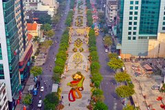 Đường hoa Nguyễn Huệ 2022 chuẩn bị khai mạc đón khách tham quan