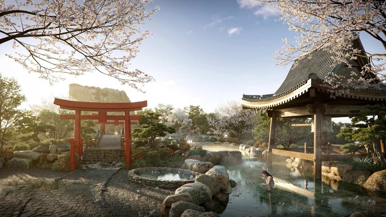 Cận cảnh tổ hợp Onsen 1.000 tỷ Trong Ecopark, Phát Triển Bởi 3 ''Ông Lớn'' Nhật Bản