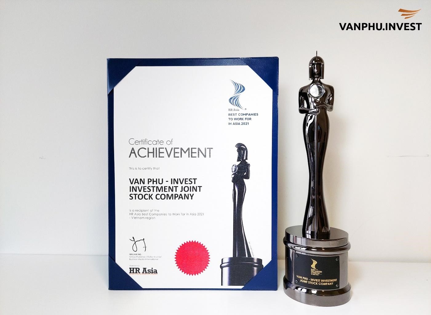Văn Phú - Invest được vinh danh giải thưởng Nơi làm việc tốt nhất Châu Á ngay trong lần đầu tham dự