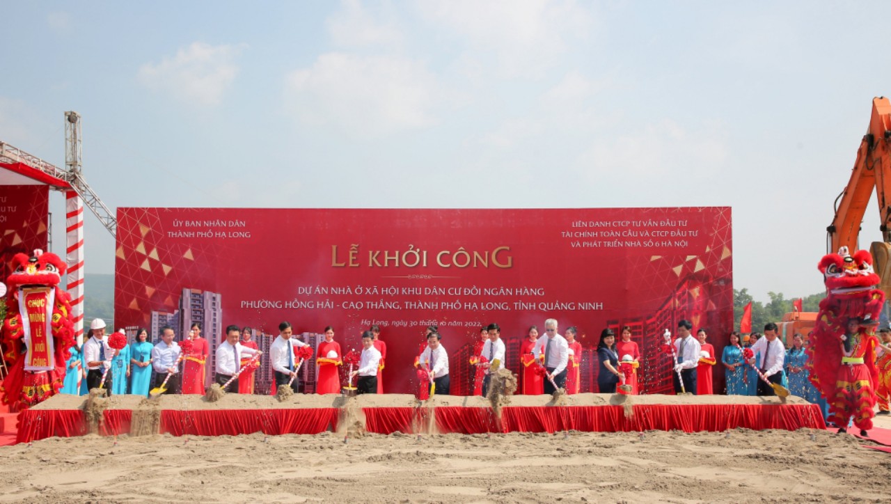 Quảng Ninh: Khởi công Dự án nhà ở xã hội Khu dân cư đồi Ngân hàng (TP Hạ Long)